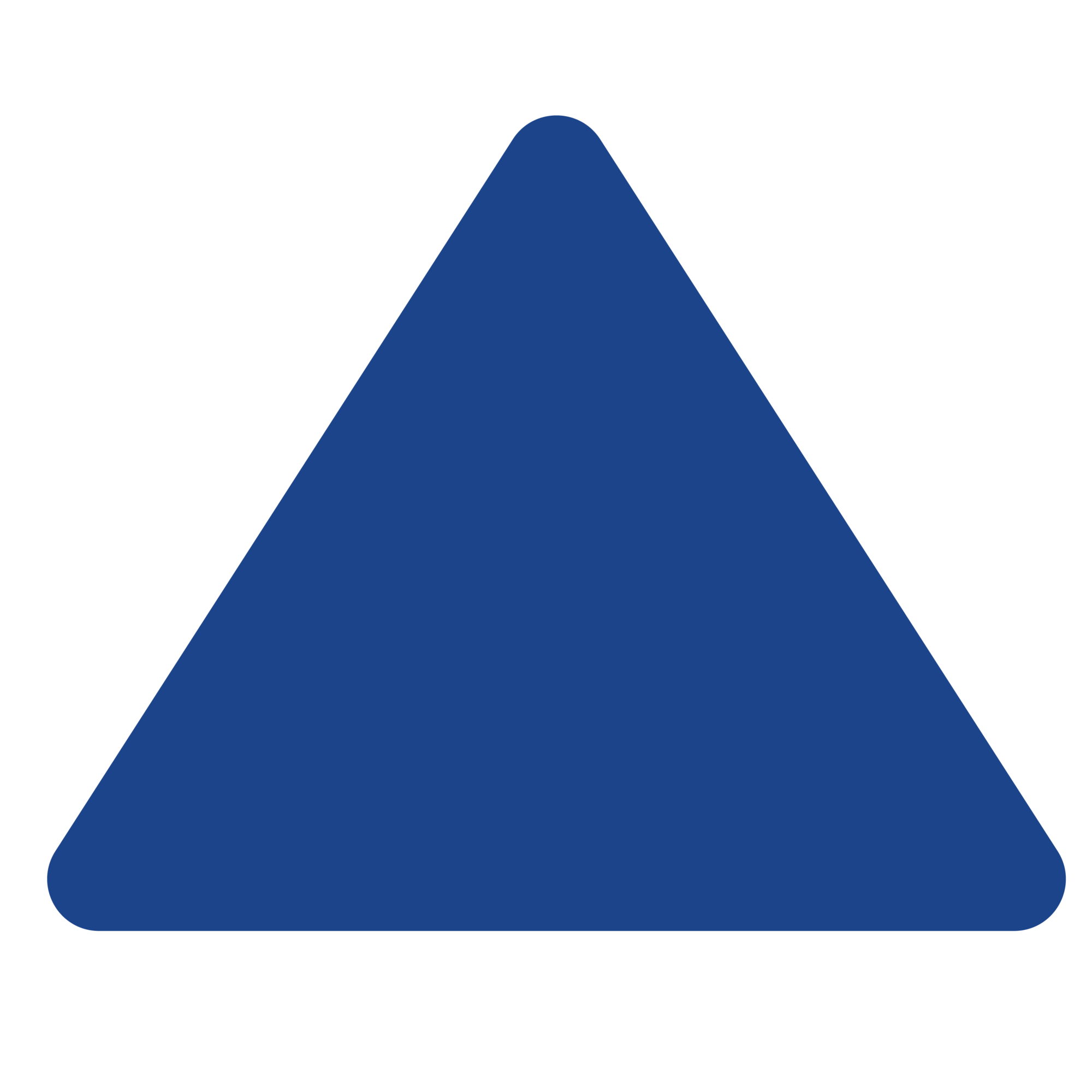 Triangle icon in blue